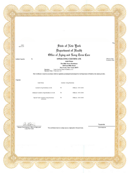 80th Street Residence License